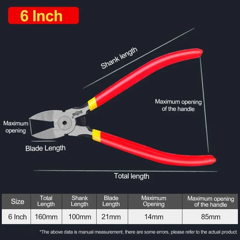 Professional cutting pliers Electronic pliers Diagonal pliers Side cutters Cable burr pliers DIY jewelry pliers Repair hand tool