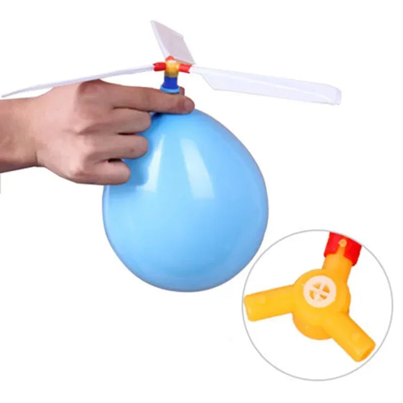 3PCS Air Balloon Helicopter Toy Funny Balloon Ortable Outdoor Helicopter Flying Kid Birthday Party Children's Day Interest Game