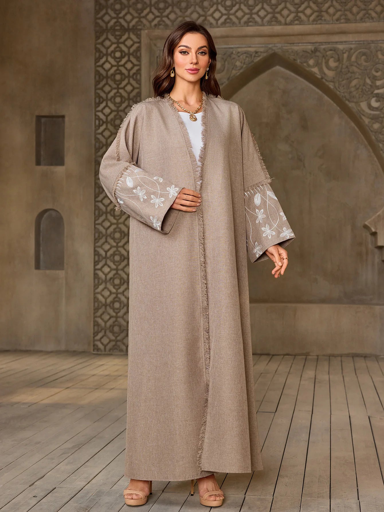 UNI Ramadan Eid Taseel Abaya Dubai Luxury Muslim Kimono Dress Kebaya Open Abayas For Women Marocain Robe Femme Musulmane
