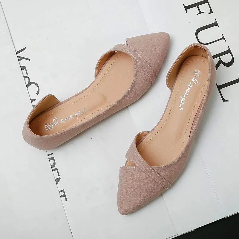 Shoes for Women Evening Woman Flats Pointed Toe Pink Slip-on Popular Elegant and Fashionable Summer 2024 High Quality Fashion 39 - Belvar