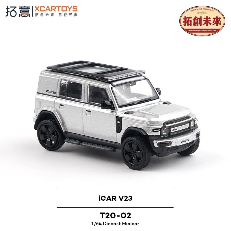 Xcartoys 1:64 iCAR V23 green / silver / orange Alloy Vehicle Car Model