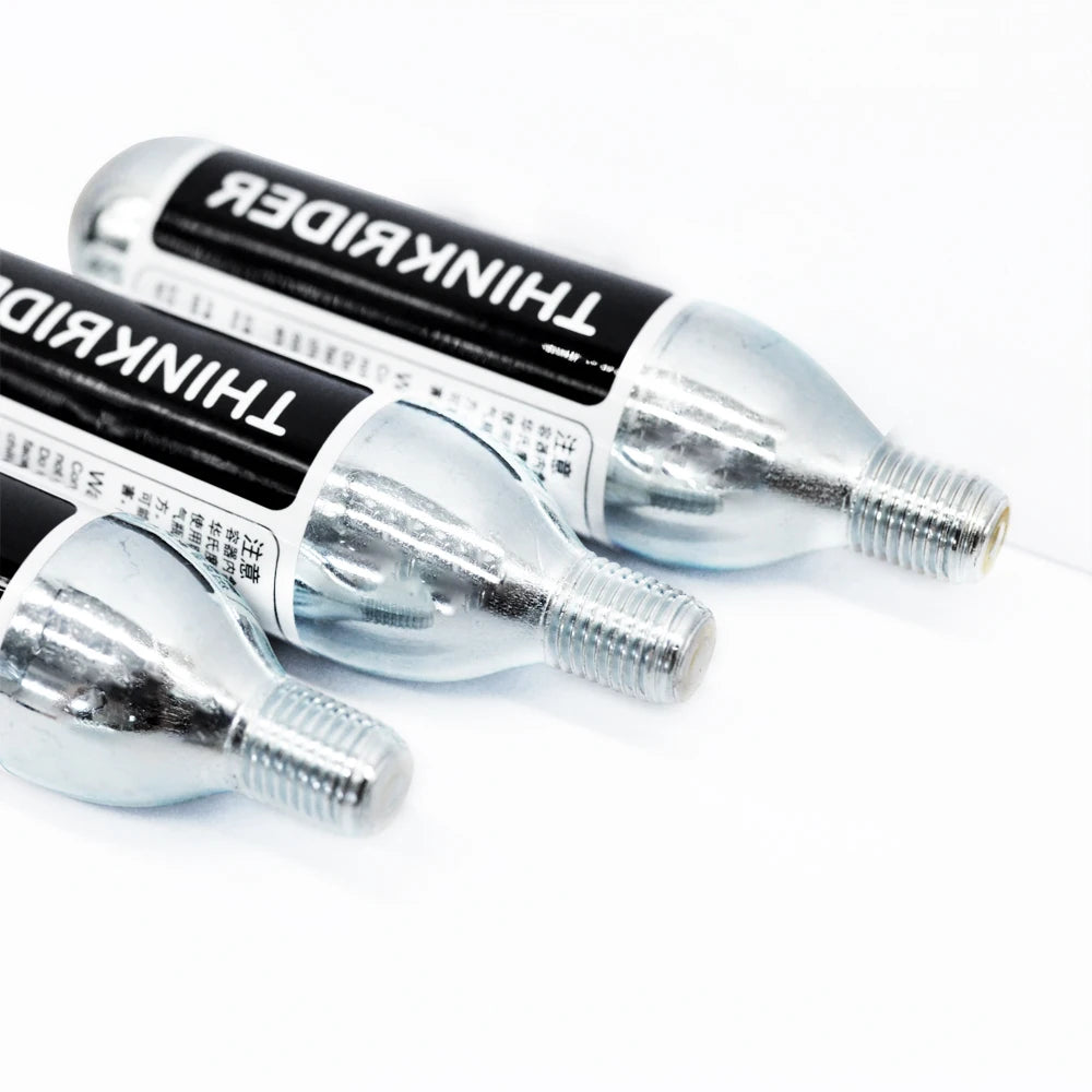 ThinkRider 16g Threaded CO2 Cartridges or CO2 Inflator for Bike Tires - Cartridge for CO2 Inflator with Threaded Connection
