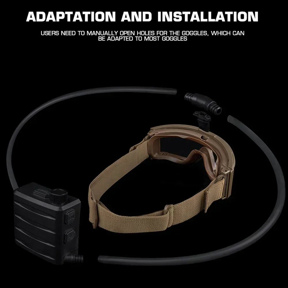 Tactical Goggles Defogger Defogging Fan Anti-fog Kit for Airsoft Shooting Motocross Mountaineering Protection Glasses Ski Mask