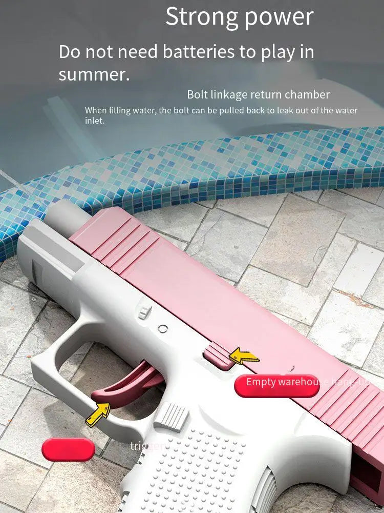 Summer Water Gun non Electric Pistol High-pressure Full Automatic Shooting Water Beach Toy Gun For kid Children Boys Girls Adult