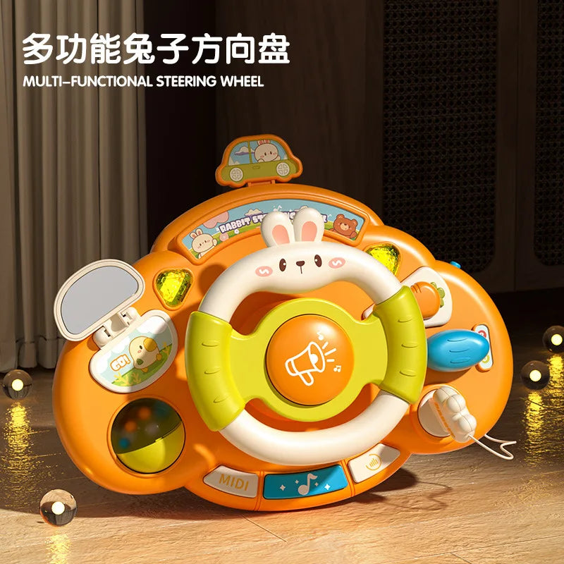 Steering Wheel Car Toys Rear Kids Simulates Driving  Seat  Baby Car  Comfort