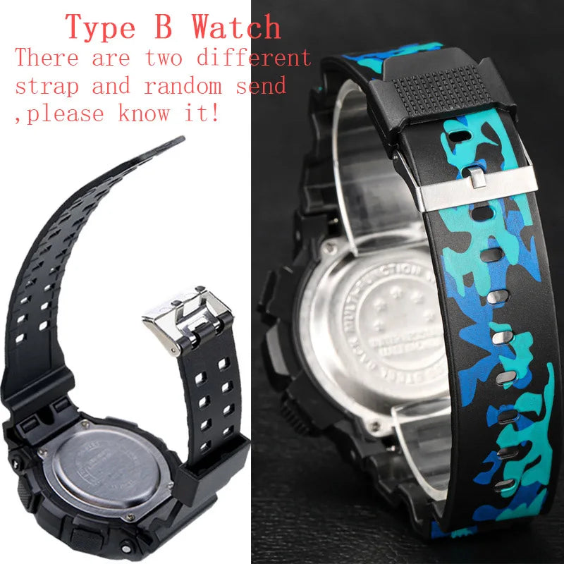 YIKAZE Men's Digital Electronic Watch Sports Glow 55mm Large Dial Student Outdoor Adventure Trend Multifunctional Watches Clock