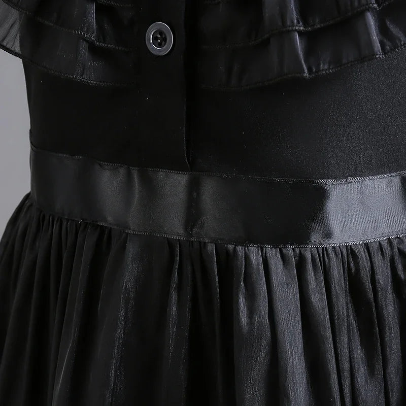 Wednesday Adams Cosplay for Girls Costume 2025 New Vestidos For Kids Carnival Easter Halloween Party Costumes for 3-12 Years