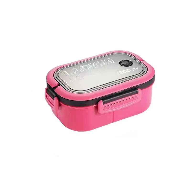 【Hot sales】Student Lunch Box Thickened PP Plastic Material Partition Double Layer Lunch Box Office Lunch Box Can Be Heated