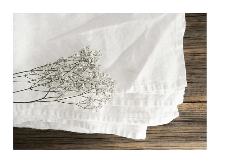 Washed Linen Bed Sheets, Natural Linen Bed Sheets, 1-Piece Set, Breathable and Super Soft Bedding (Excluding Pillowcases)