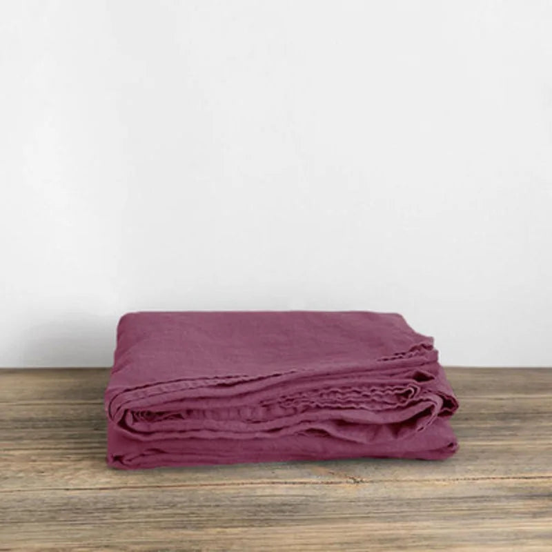 Washed Linen Bed Sheets, Natural Linen Bed Sheets, 1-Piece Set, Breathable and Super Soft Bedding (Excluding Pillowcases)
