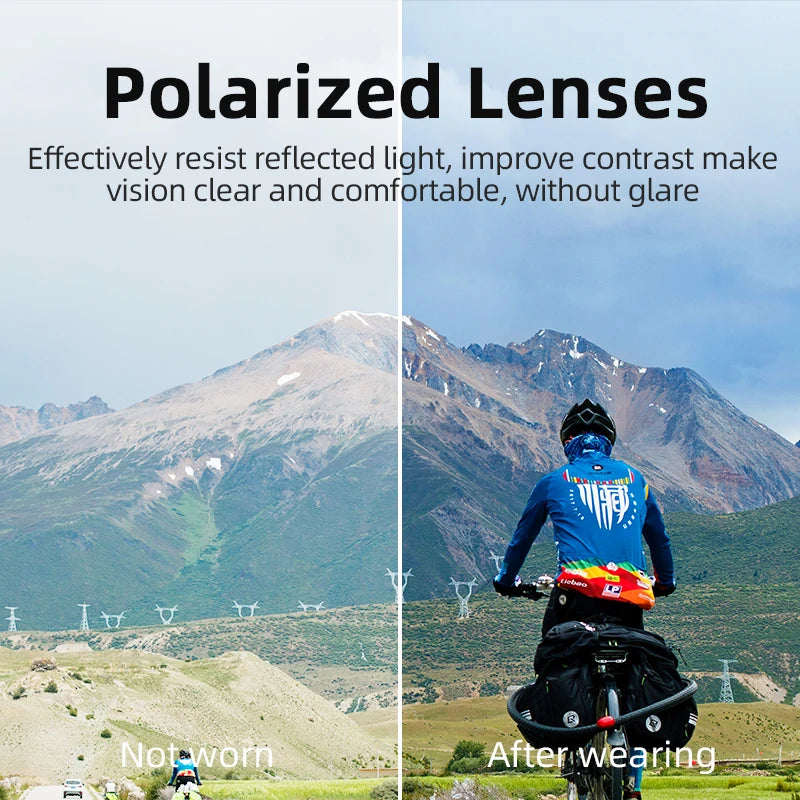 ROCKBROS Bike Glasses Polarized / Photochromic UV400 Sun Protection Sports Eyewear Bicycle Sunglasses MTB Road Cycling Glasses