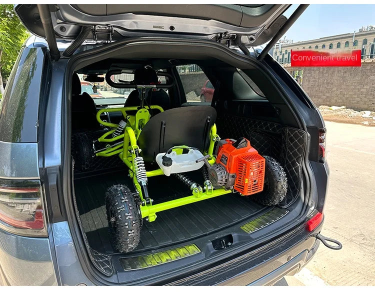 SRJOIN Off-road kart sports kart gasoline-powered mini vehicle suitable adults children track-ready small car drift adaptable