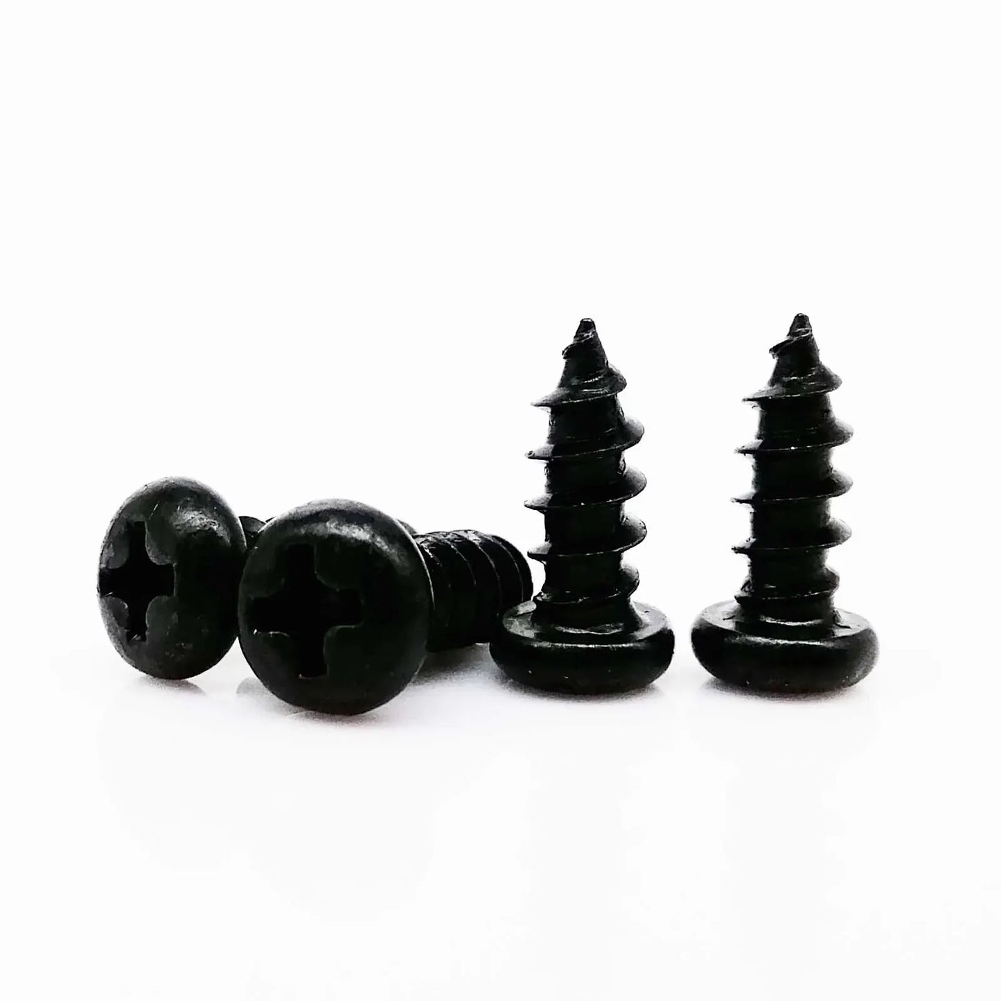 1000pcs Mini Micro Small Tapping Wood Screw Set Kit for Toy Car Electronic Products Glasses Phone M1 M1.2 M1.4 M1.7 Black Steel