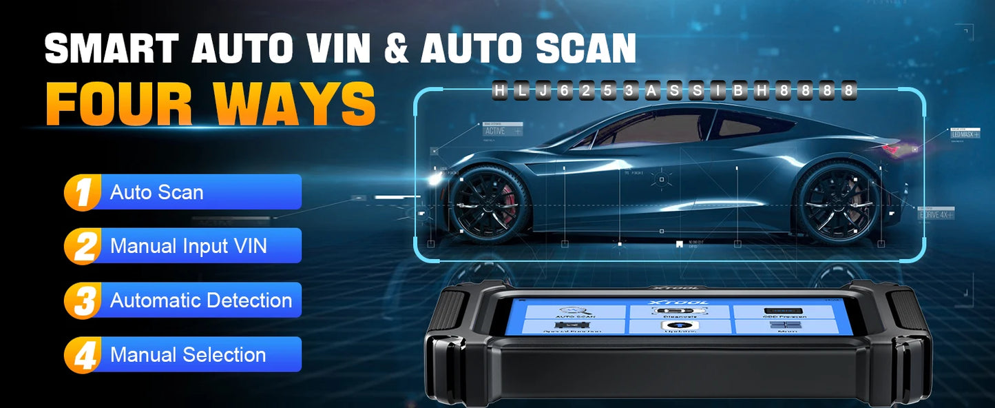 XTOOL D5 Car Diagnostic Tools Gearbox ABS EPB Airbag Engine 5 System Scanner 10 Reset Service OBD2 Scanner Lifetime Free Update
