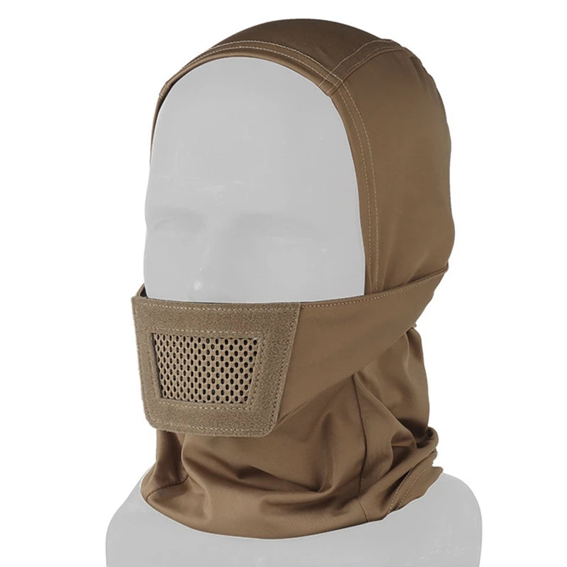 Tactical Knight Mask Outdoor Breathable Elastic Soft Mask Shooting Airsoft Free Ears Face Protective Airsoft Combat Headgear
