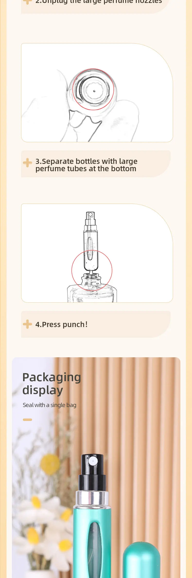 1pc Trial Size 5ml Aluminum Perfume Bottle Bottom Easy Pump Refill Perfume Spray Bottle Mini Lightweight Travel Essential