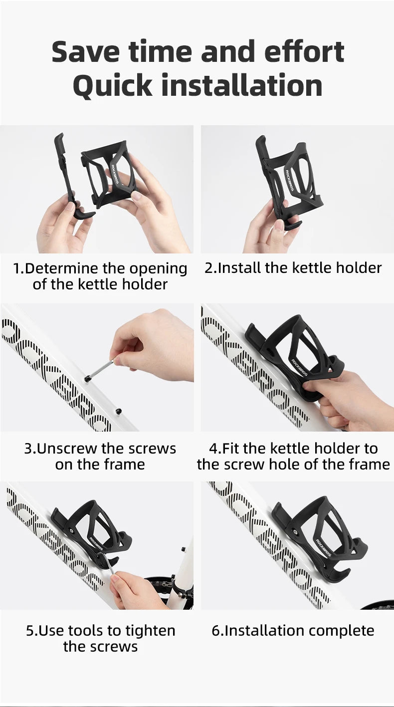 ROCKBROS Water Bottle Cage MTB Mountain Bike Bottle Holder Cycling Drink Cup Ultralight ABS+PC For Road Cycling Accessories