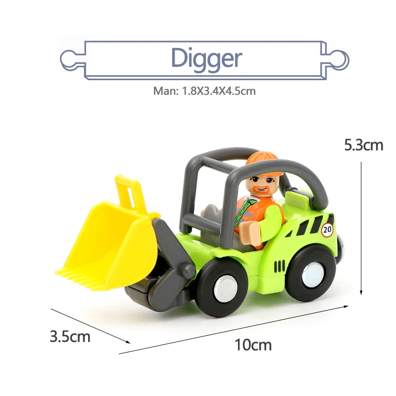 Variety Of Optional Track Magnetic Cars Multi-Purpose Vehicles Compatible Brand Wooden Scene Track Car Toys Children's Gifts W09