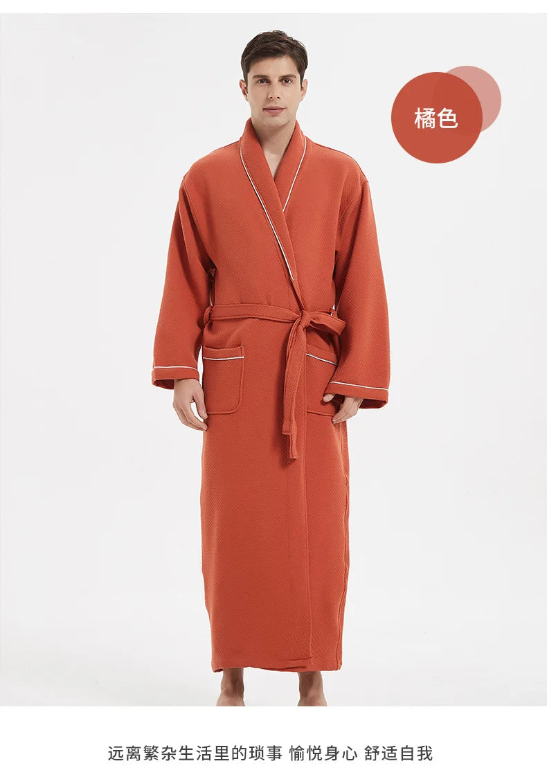 Women Bathrobe Cotton Thick Sleepwear Winter Warm Robe Dressing Gown Casual Long Sleeve Bathrobes Home Wear Clothes Kimono Robe