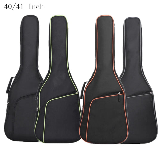 40/41 Inch Acoustic Guitar Case Gig Bag 1680D Oxford Fabric Double Straps Padded 10mm Cotton Soft Waterproof Backpack