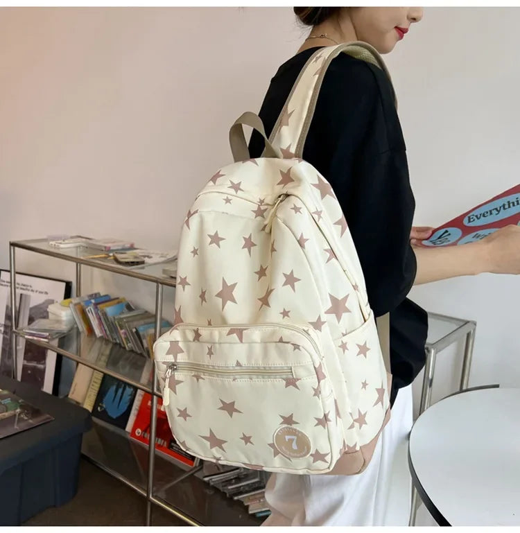 Star Backpack for Women Men 17 Inch Star Laptop Backpack College Bag Cute Travel Backpack Student Back To School Casual Bookbag
