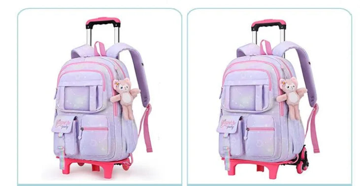School Rolling backpack Bags school wheeled backpack for girls  kids School trolley bag for girls school bag wheels for girls