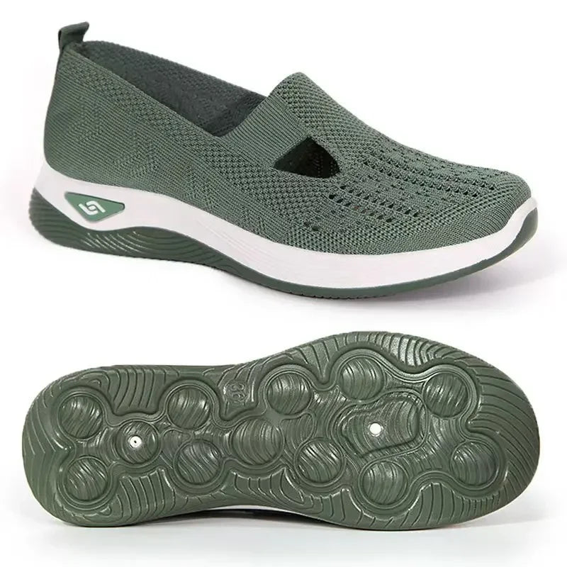 Orthopedic Shoes for Women Walking Shoes Slip On Arch Support Memory Foam Breathable Sneakers Summer Comfortable Casual Trainers - Belvar