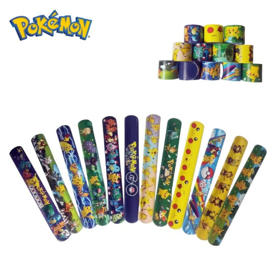 Pokemon Cute Pikachu Bracelet Wristbands A Aariety of Anime Doll Characters Children Pat Circle Educational Toys Birthday Gift