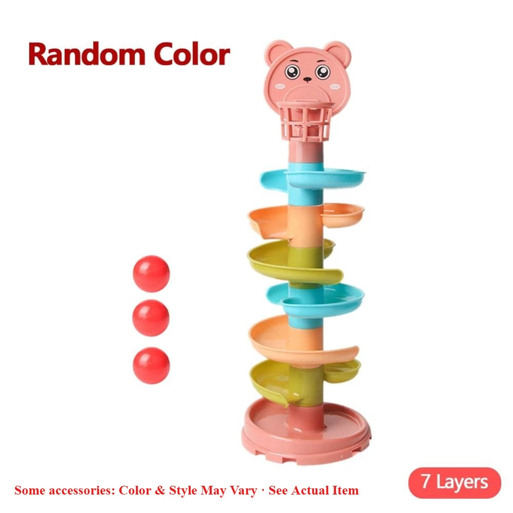 Rolling Ball Baby Toys Development Games Montessori Educational Toys Montessori Activity Stacking Toys For Babies(Color Random)