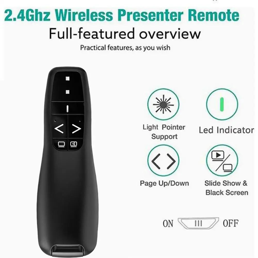 Presentation Clicker Wireless Pointer Clicker For Presentation Remote Control Presenter Pointer PPT Slide Advancer Pen For