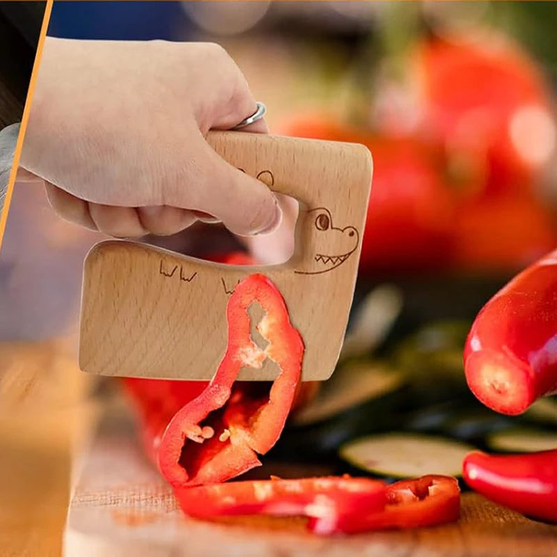 Wooden Kids Knife Cooking Toys Simulation Knives Cutting Fruit Vegetable Children Kitchen Pretend Play Toy Montessori Education
