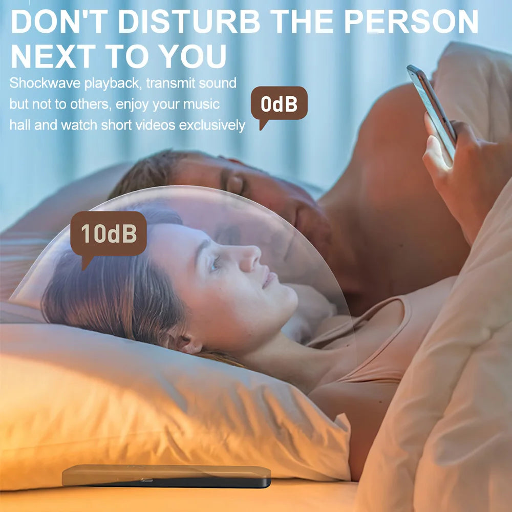 Under Pillow Speaker Bluetooth Mini Bone Conduction Sound Box Wireless Stereo Bass Soundbar Improve Sleep White Noise Speaker