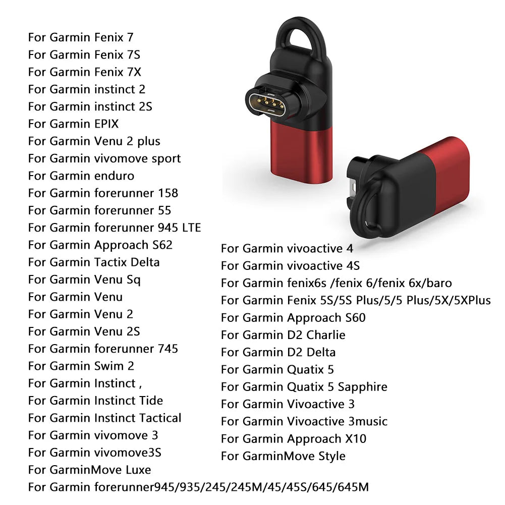 Smart Watch Charging Converter for Garmin Forerunner 945/935/245/245M/45/45S/645/645M Charger Adapter