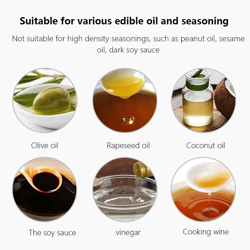 1pc Black Kitchen Oil Bottle Cooking Oil Spray 200ml Pneumatic Spray Bottle Fitness Barbecue Spray Oil Dispenser