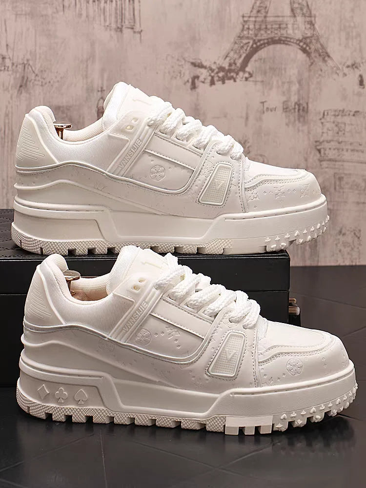 Designer Wedding Party Shoes Autumn Fashion Casual Sneakers Round Toe Thick Bottom Walking Office Leisure Loafers - Belvar