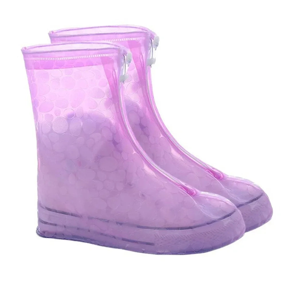 Shoes Cover Rain Waterproof Quality Thick Shoes Protectors Rain Boots PVC Non-Slip Rainy Shoe Cover Adult Kids Water proof shoes