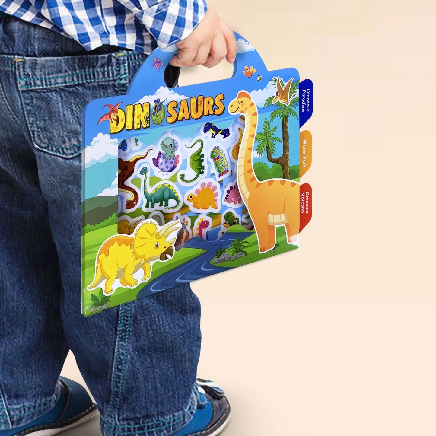 Reusable Cartoon Animal Scene Stickers for Kids DIY Hand-on Puzzle Learning Cognition Puzzle Book Educational Toy Gift for Child