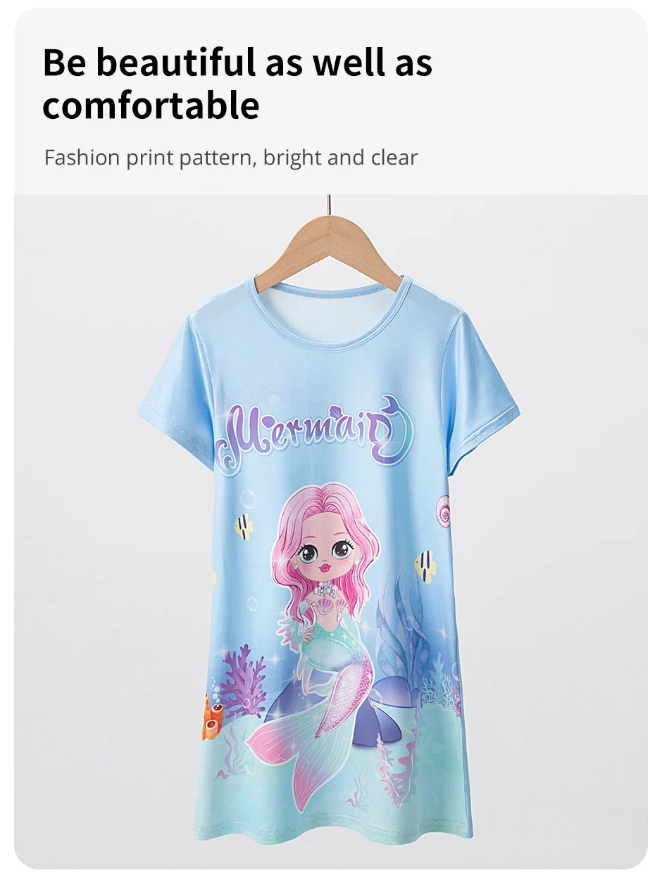 1/2 Piece Summer Children's Dress Girl Sweet And Lovely Casual Fashion Dress Comfortable And Versatile Knee-length Home Dress