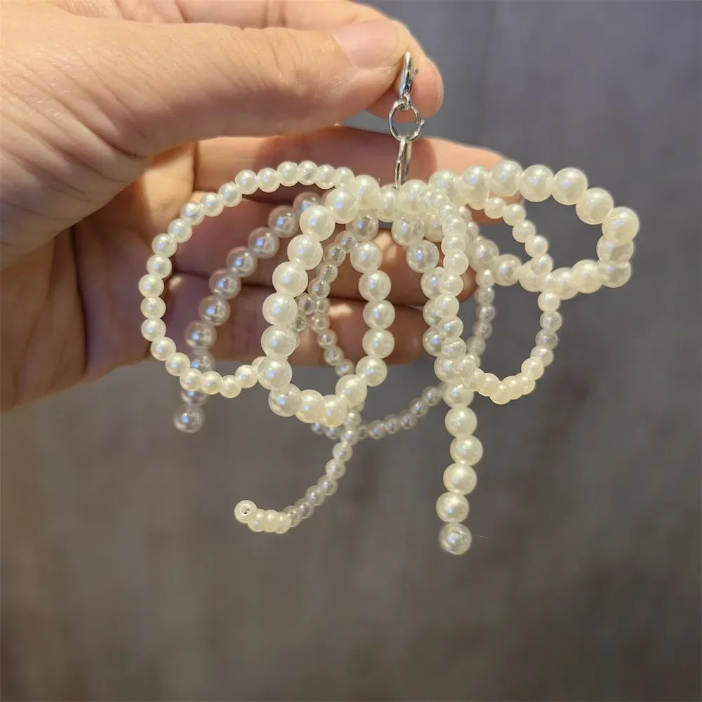 Shoe lace Charms for Sneakers Girl Pearl Bow Bear Shoe decoration Y2K Sweet Premium Decorative Shoes Charm Laces Accessories