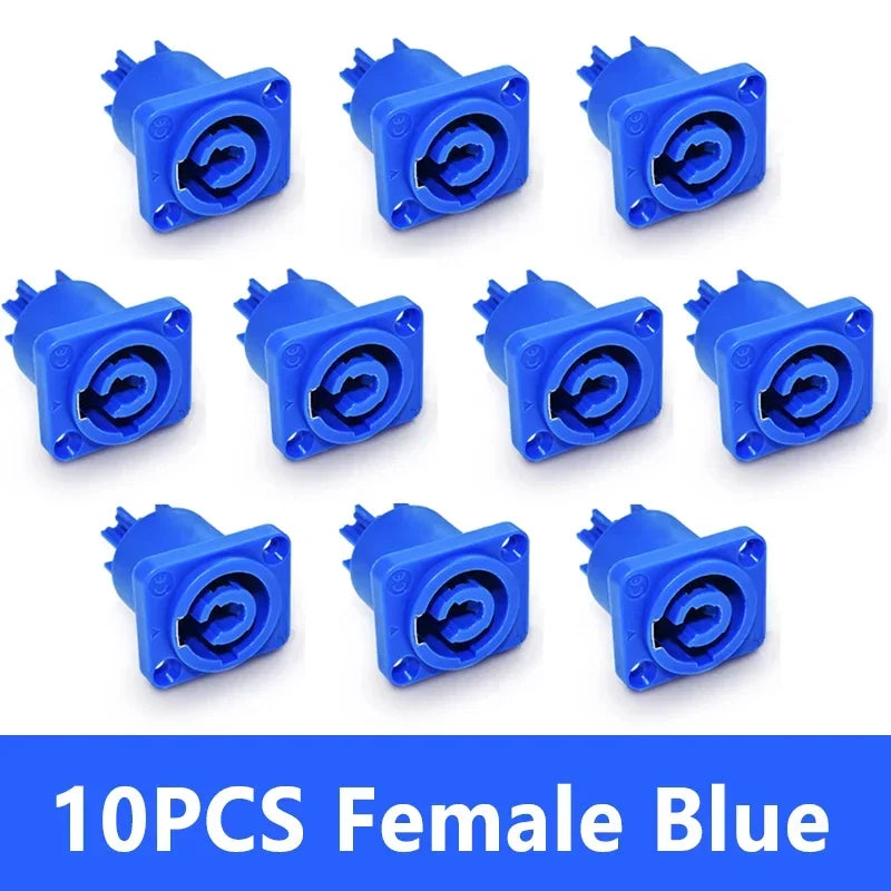 10Pcs 3Pin Speakon Power Connector Male Plug Socket Adapter for XRL Audio Speaker NAC3FCA NAC3FCB NAC3MPA 20A 250V