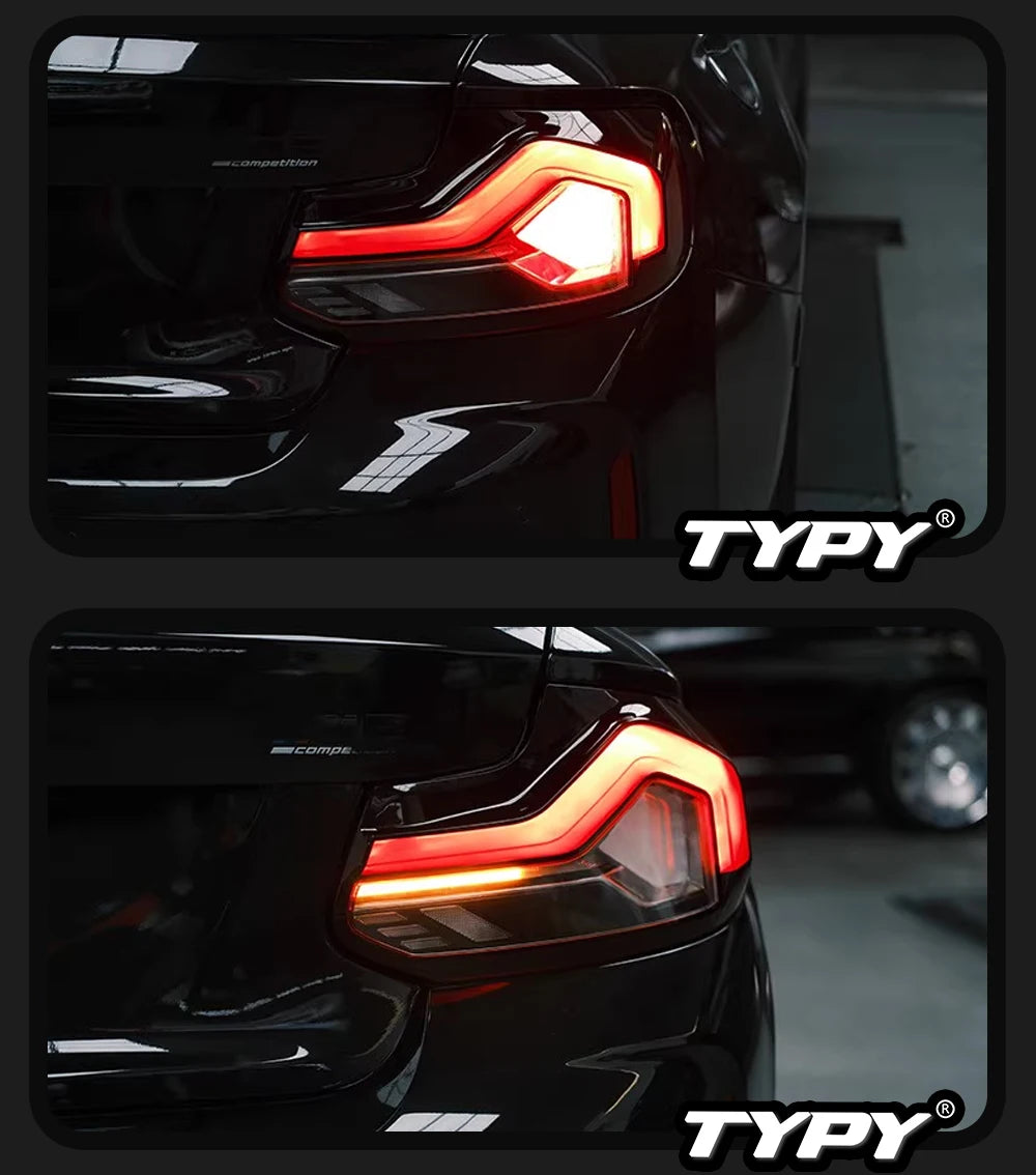 TYPY Car Lights LED Rear Lamps For BMW 2 Series F22 Taillights Assembly 220i 225i M2 F23 F87 Dynamic DRL Turn Signals Plug Play