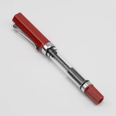 Student Practise Calligraphy Plastic Transparent Fountain Pen F Nib 0.5mm Hooded Nib 0.38mm Color Ink Pens School Supplies