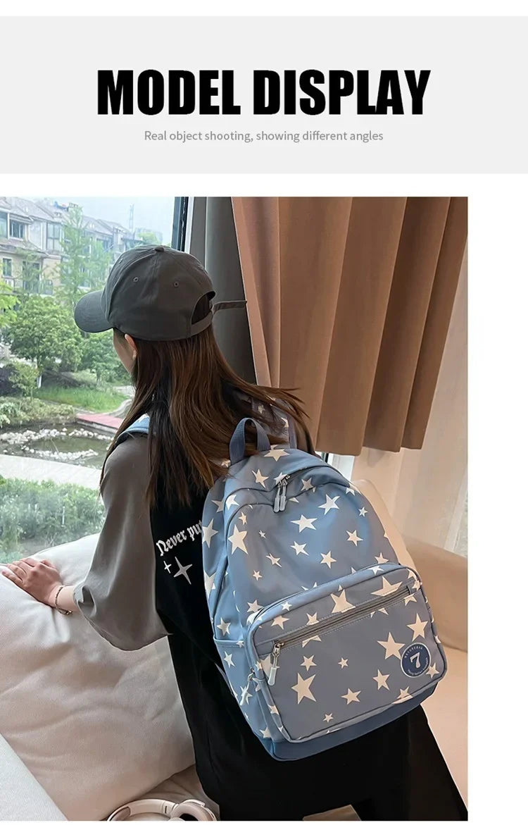 Star Backpack for Women Men 17 Inch Star Laptop Backpack College Bag Cute Travel Backpack Student Back To School Casual Bookbag