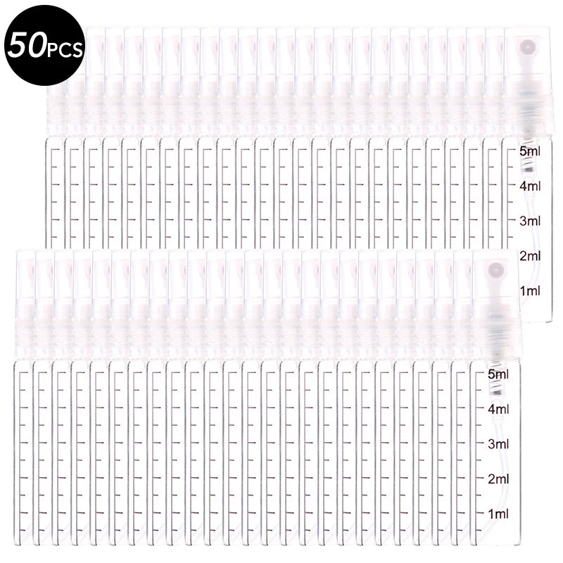 10/20/50PCS 3ml 5ml 10ml Perfume Refillable Spray Bottle Portable Glass Atomizer Container Small Sample With Dispenser Tool