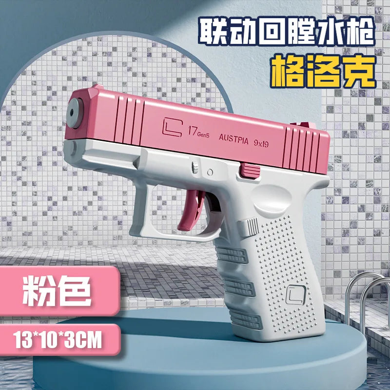 2024 New Summer Water Gun non Electric Pistol High-pressure Full Automatic Shooting Water Beach Toy Gun For kid Children  Adult