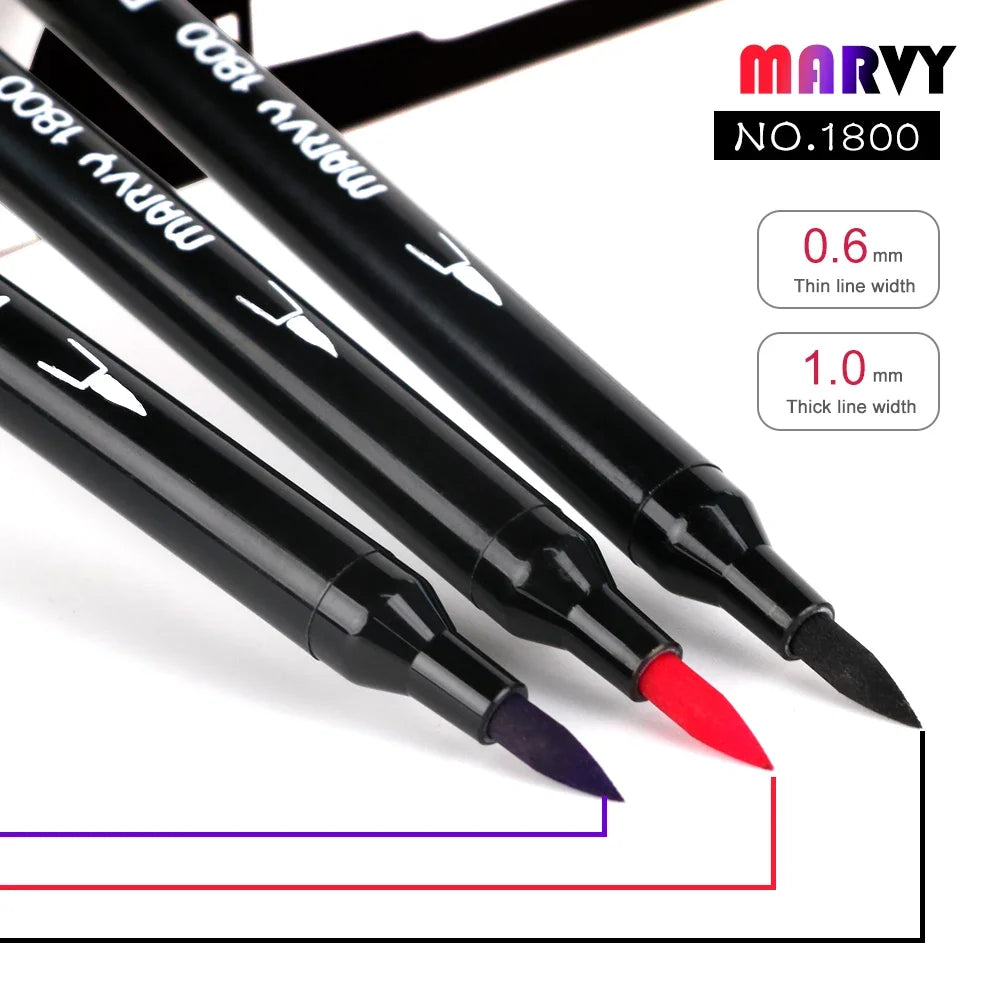 1pcs Double-Headed Eyebrow Oil Ink Tattoo Skin Marker Piercing Marking Pen Tattoo Supply For Waterproof Permanent Makeup Pen