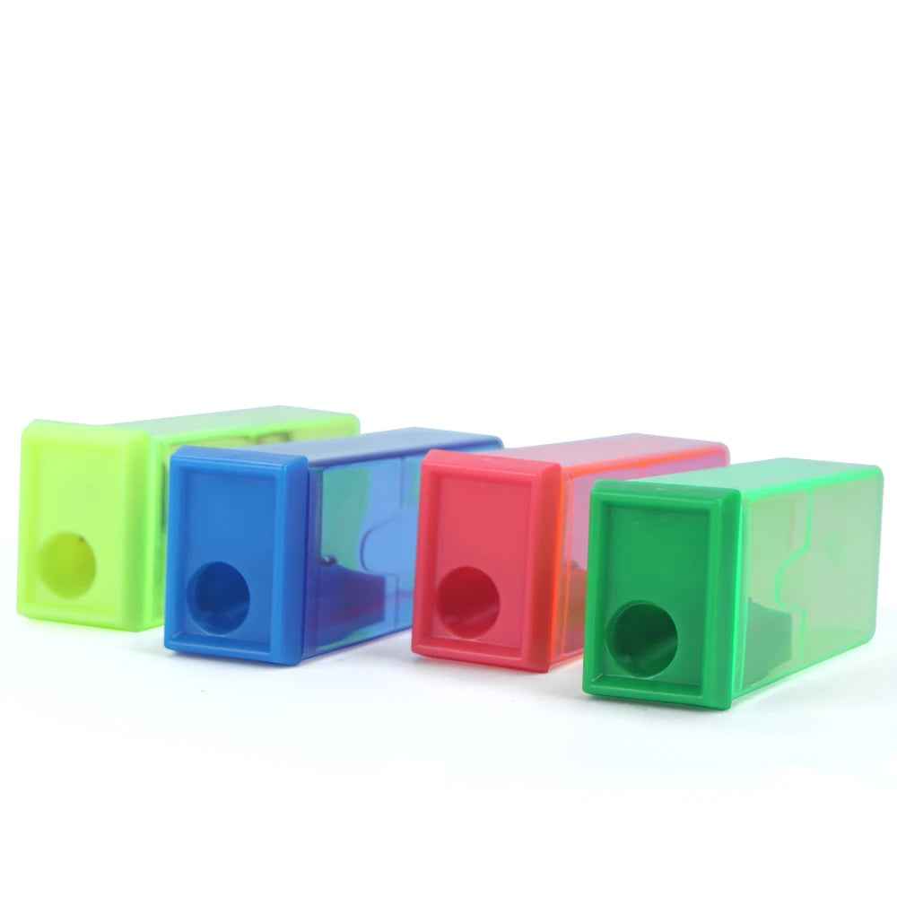 Rectangle 4 Colors  Pencil Sharpener Transparent Smart Sharpers Long Service Life For Office 557