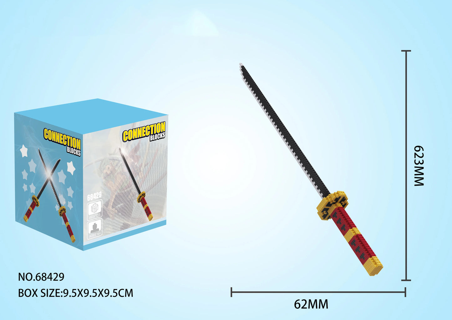Samurai Sword Building Blocks Ninja Blade Katana Japanese Anime Butterfly Nichirin Knife Bricks Children Toys for Adult