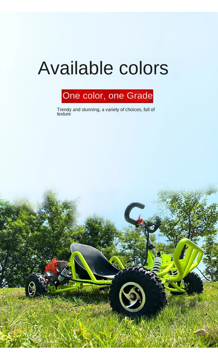 SRJOIN Off-road kart sports kart gasoline-powered mini vehicle suitable adults children track-ready small car drift adaptable