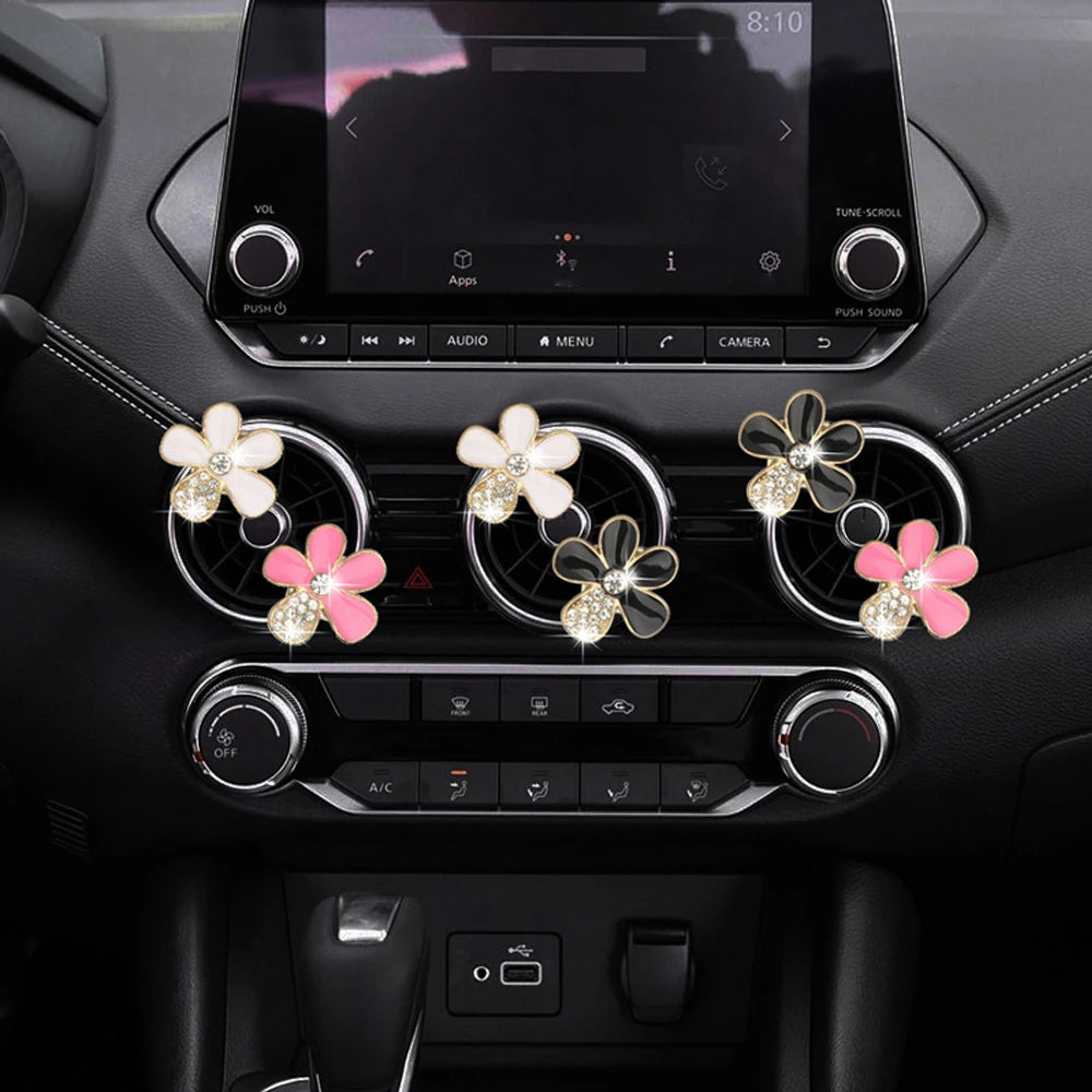 3 pcs Car Decorations Flower Car Air Freshener Vent Clip Car Decor Car Accessories Interior Car Decorations for Women Girls
